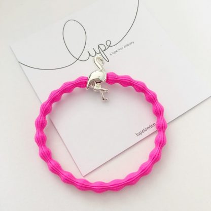 LUPE Silver Flamingo Neon Pink
