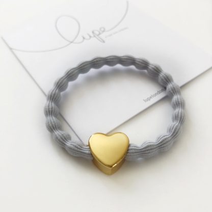 Lupe Heart Gold Light Grey