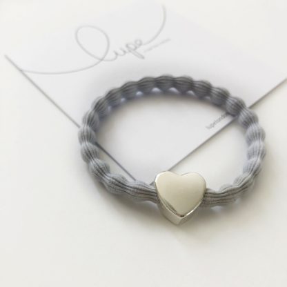 Lupe Heart Silver Light Grey
