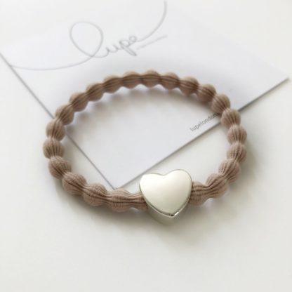 Lupe Heart Silver Taupe